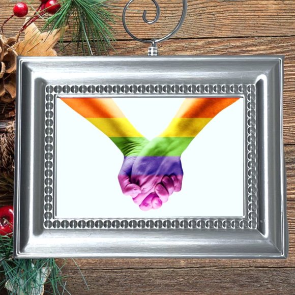 Rainbow Pride LGBTQ+ LGBTQ Christmas Tree Ornament - Picture 1 of 3